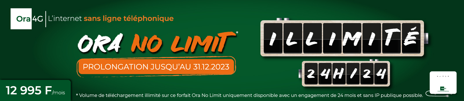 Ora No Limit : 4G illimité